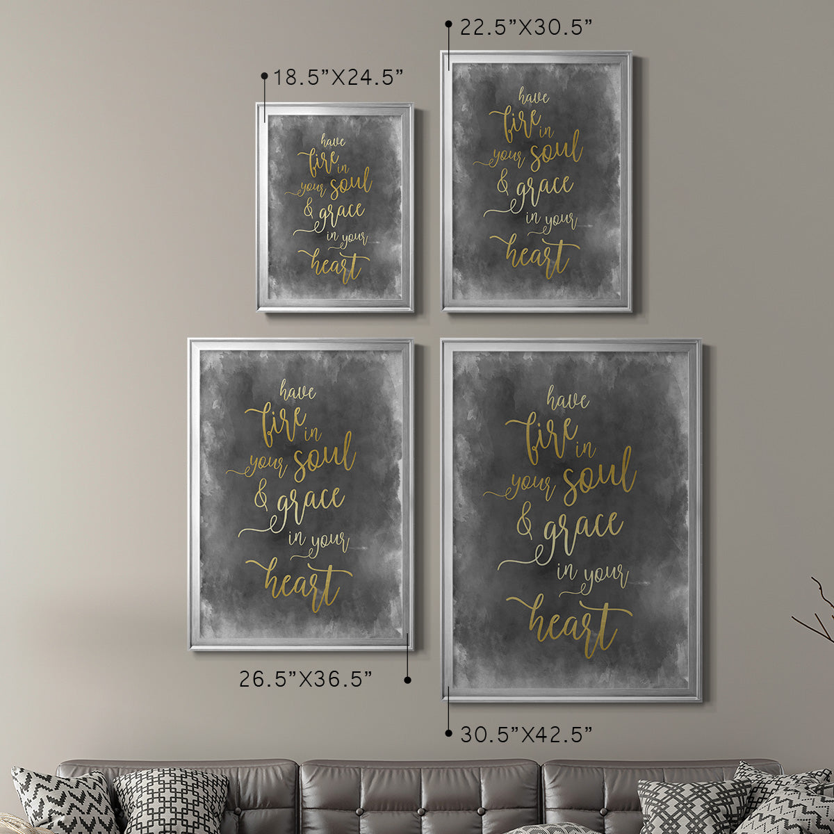 Fire in Your Soul - Modern Framed Canvas Print