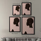 Pink Silhouette I - Modern Framed Canvas Print