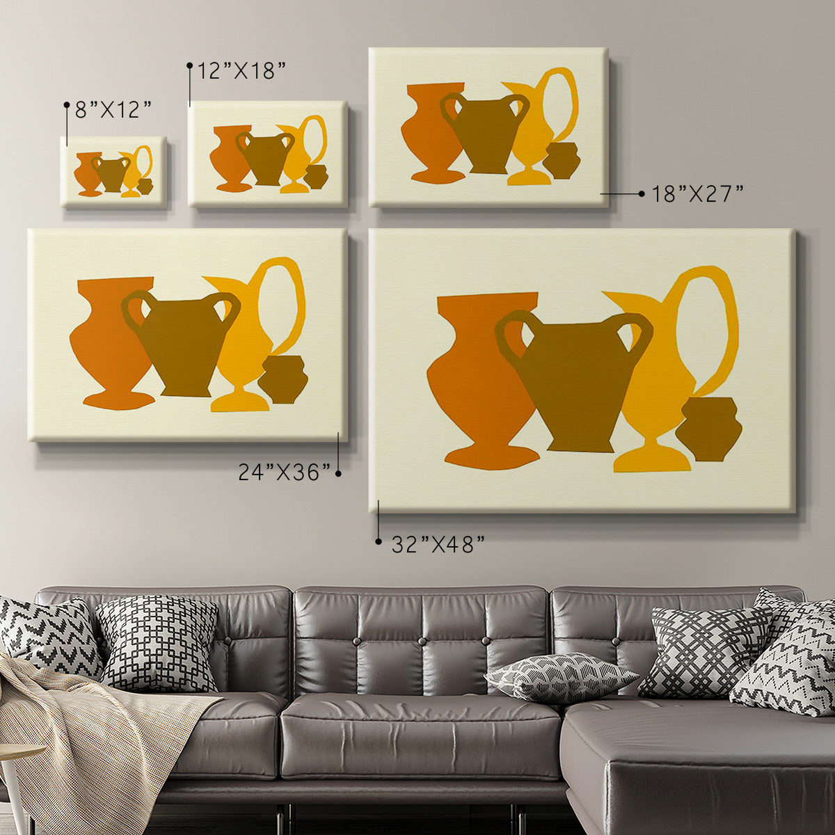 Posing Pottery II - Canvas Art Print