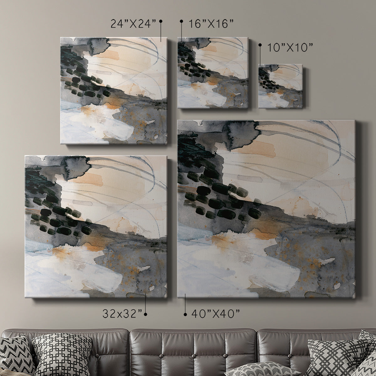 Neutral Flock I - Canvas Art Print