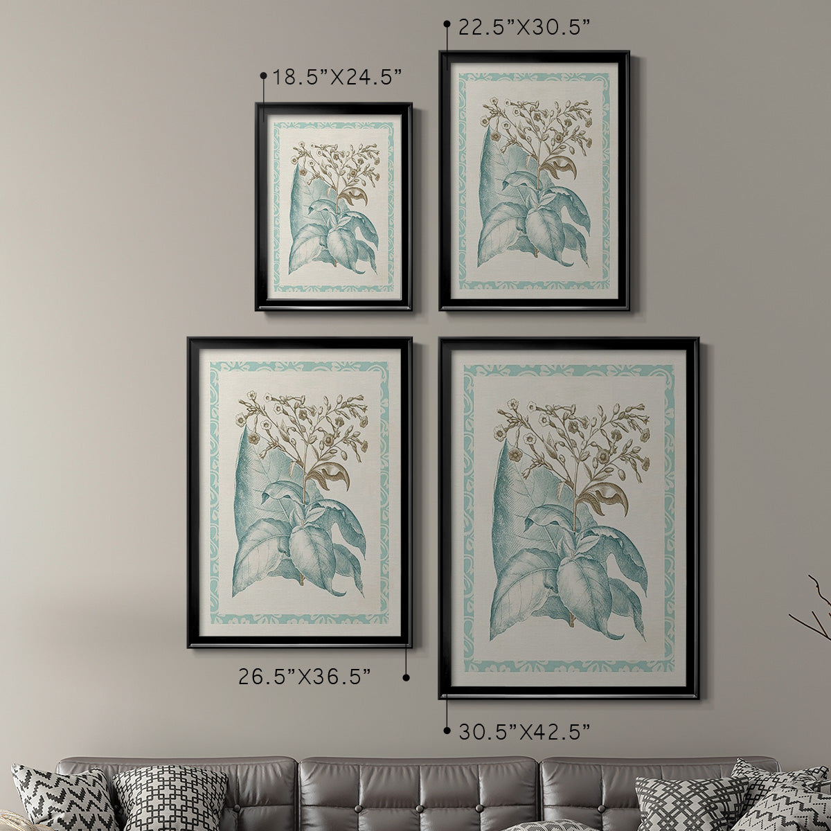 Willow Blue Besler I - Modern Framed Canvas Print