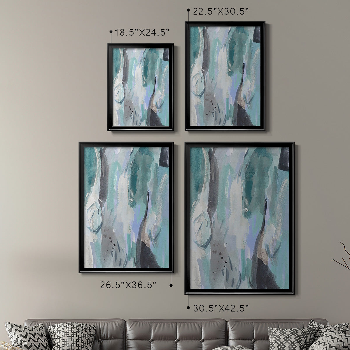 Ocean Crush I - Modern Framed Canvas Print