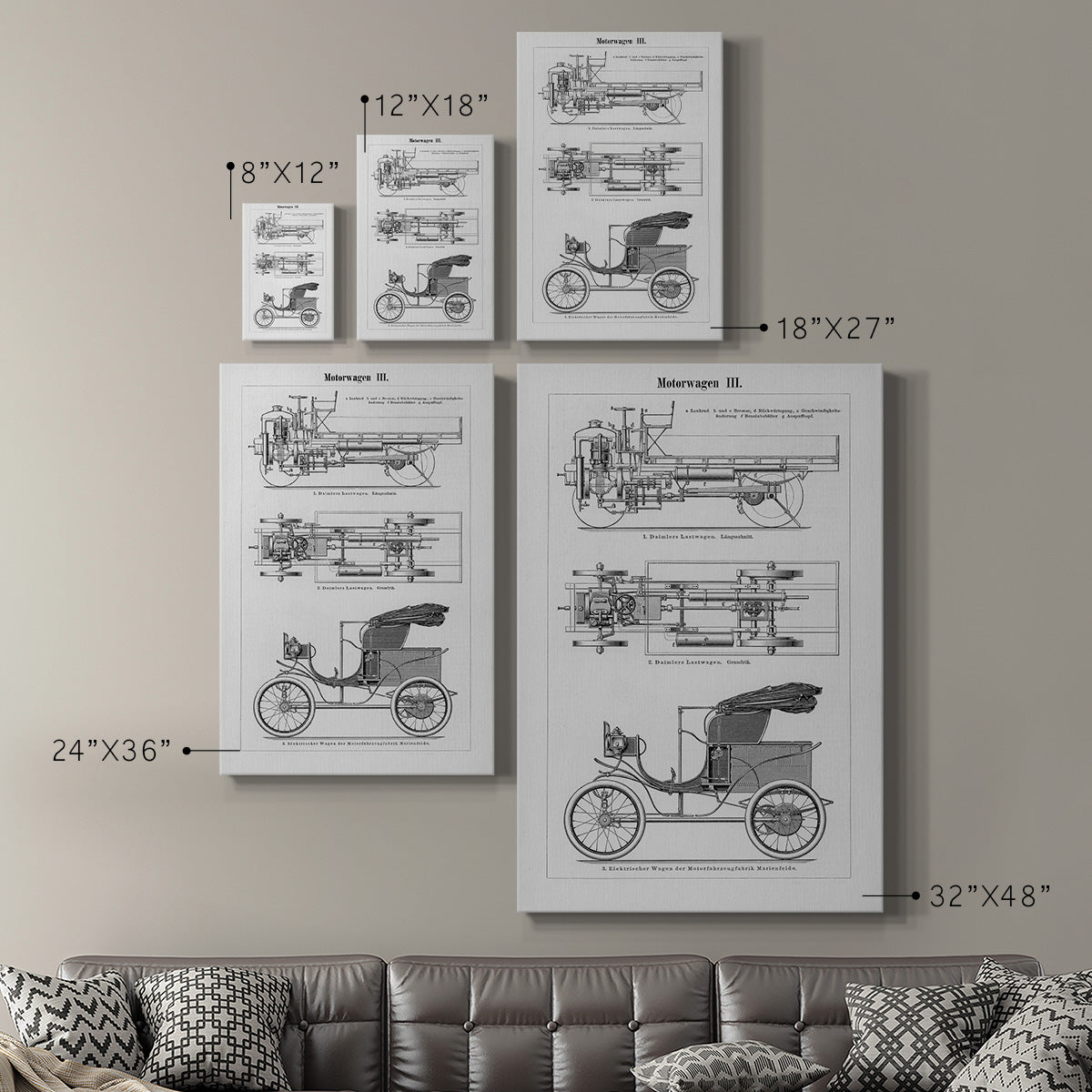 Industrial Motorcar Premium Gallery Wrapped Canvas - Ready to Hang