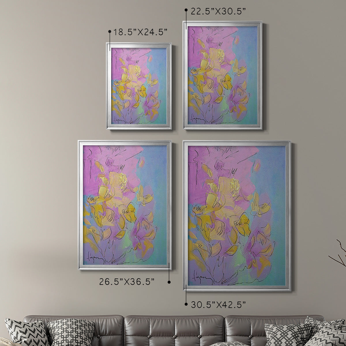 Dancing Heart - Modern Framed Canvas Print