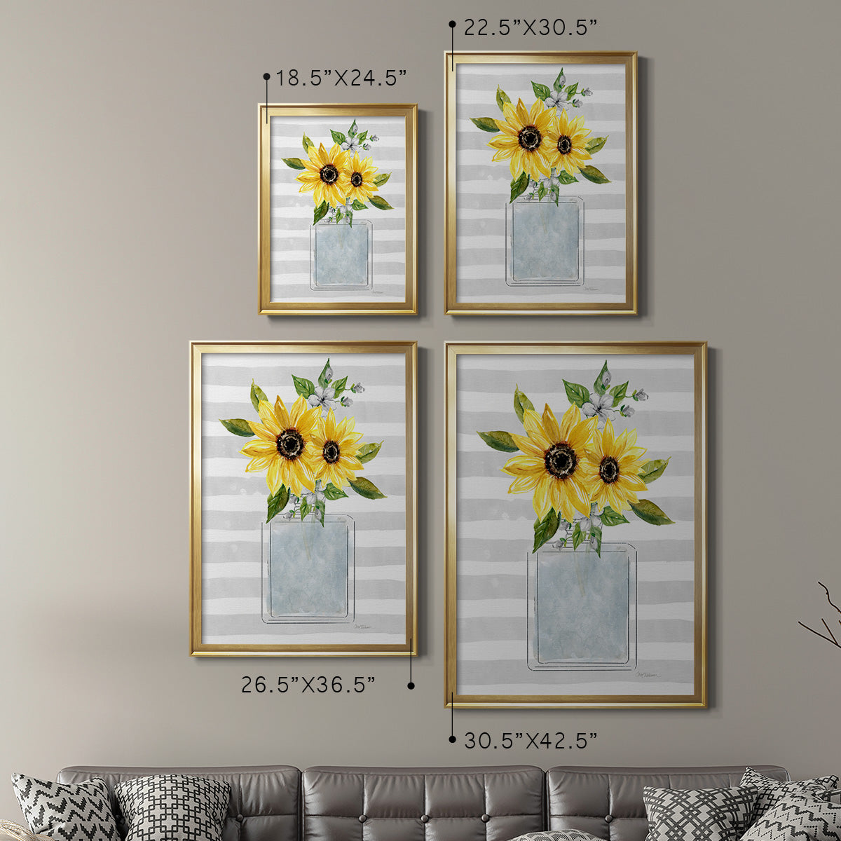 Sunflower Perfume I - Modern Framed Canvas Print