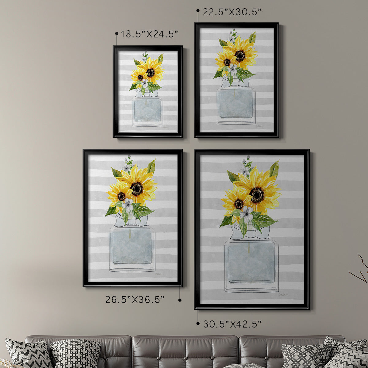 Sunflower Perfume II - Modern Framed Canvas Print