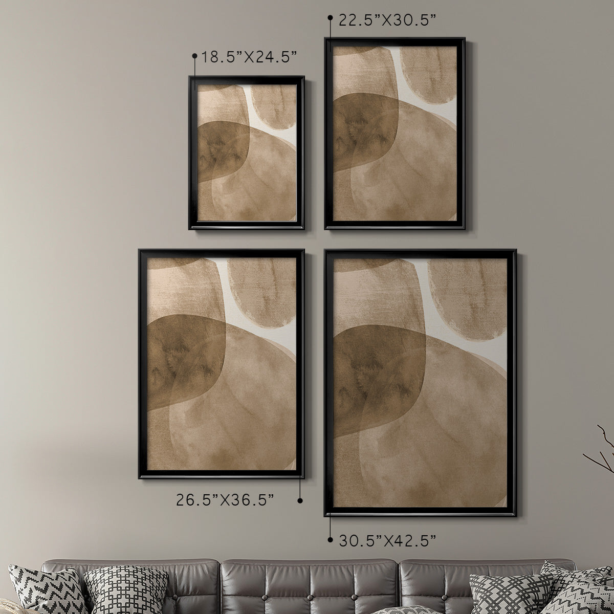 Neutral Object II - Modern Framed Canvas Print