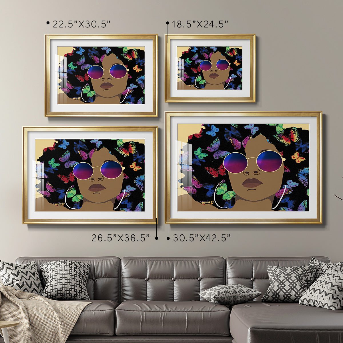 Butterfly Diva I Premium Framed Print - Ready to Hang