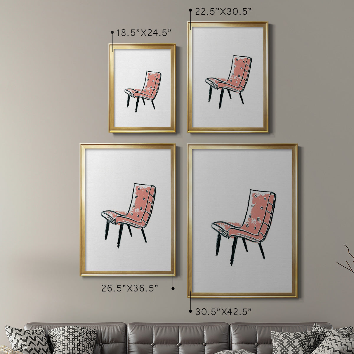 Take a Seat IX - Modern Framed Canvas Print