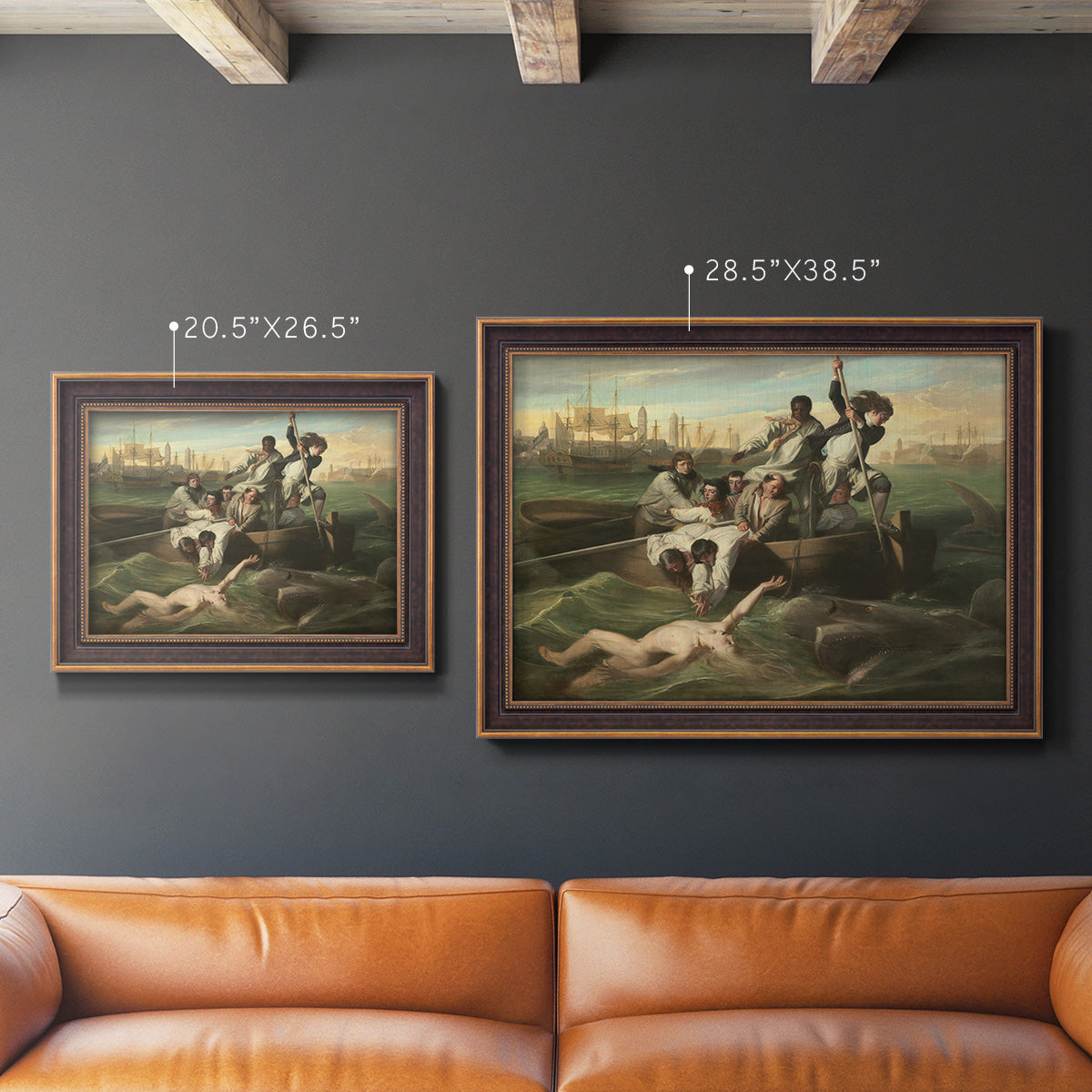 Watson and the Shark - Ornate Framed Canvas Print