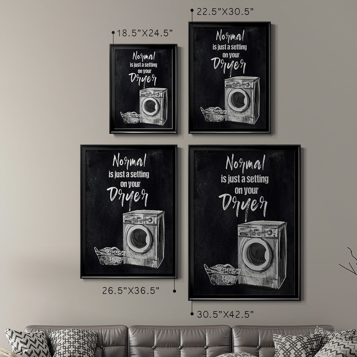 Normal Is Just A Setting - Modern Framed Canvas Print