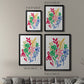 Bold Brushstroke Blooms II - Modern Framed Canvas Print