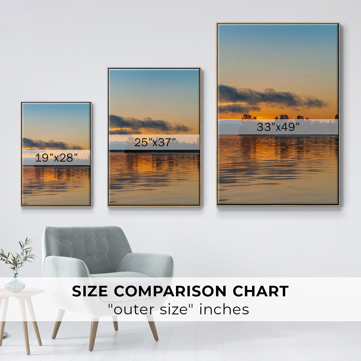 Molten Gold - Floater Framed Canvas Print