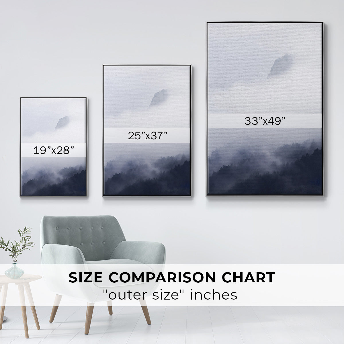 Above the Clouds - Floater Framed Canvas Print