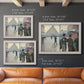 Impressionist urban street scene in the rain by Gustave Caillebotte in an ornate weathered white frame shown in multiple size options.