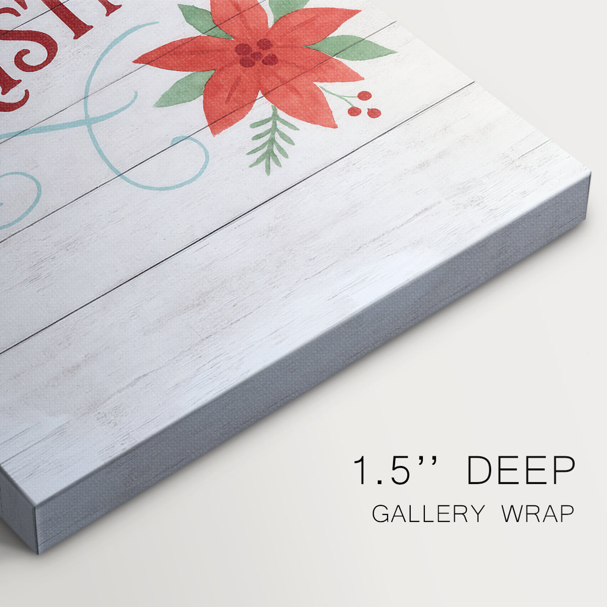 Holly-Red Sleigh Whisper - Canvas Art Print