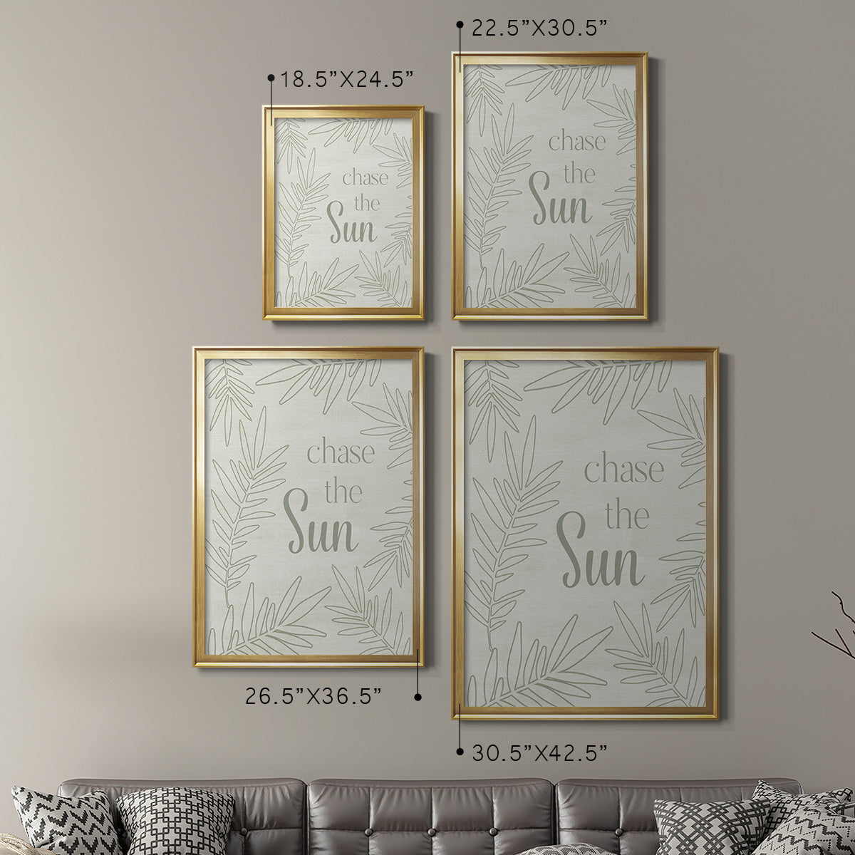Chase the Sun - Modern Framed Canvas Print