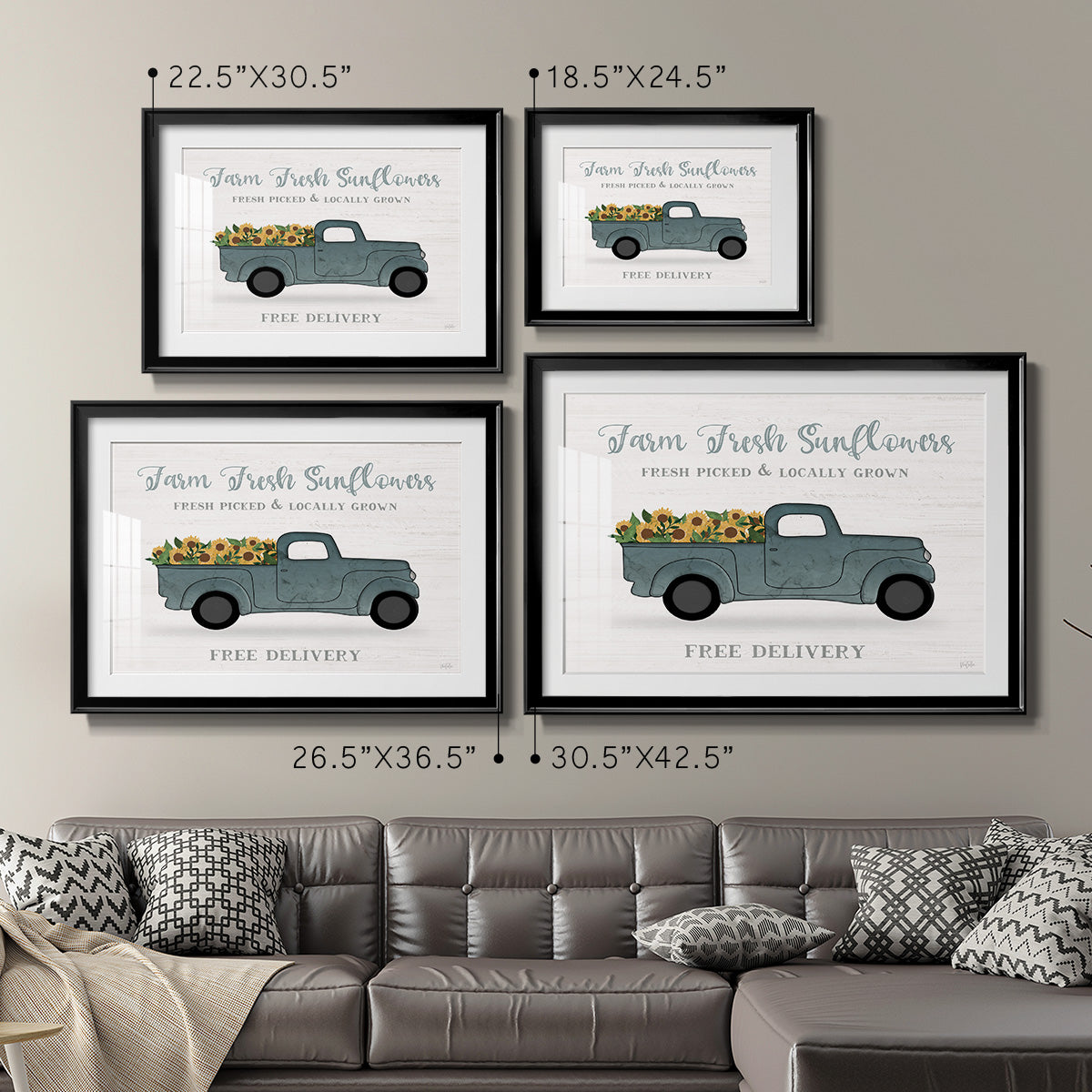 Farmers Market Truck Premium Framed Print - Ready to Hang