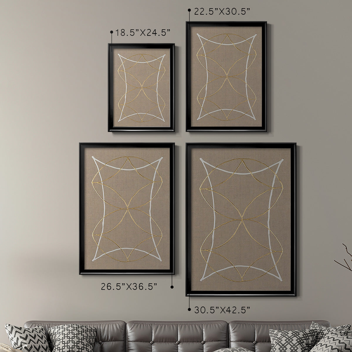 Hyperbola I - Modern Framed Canvas Print