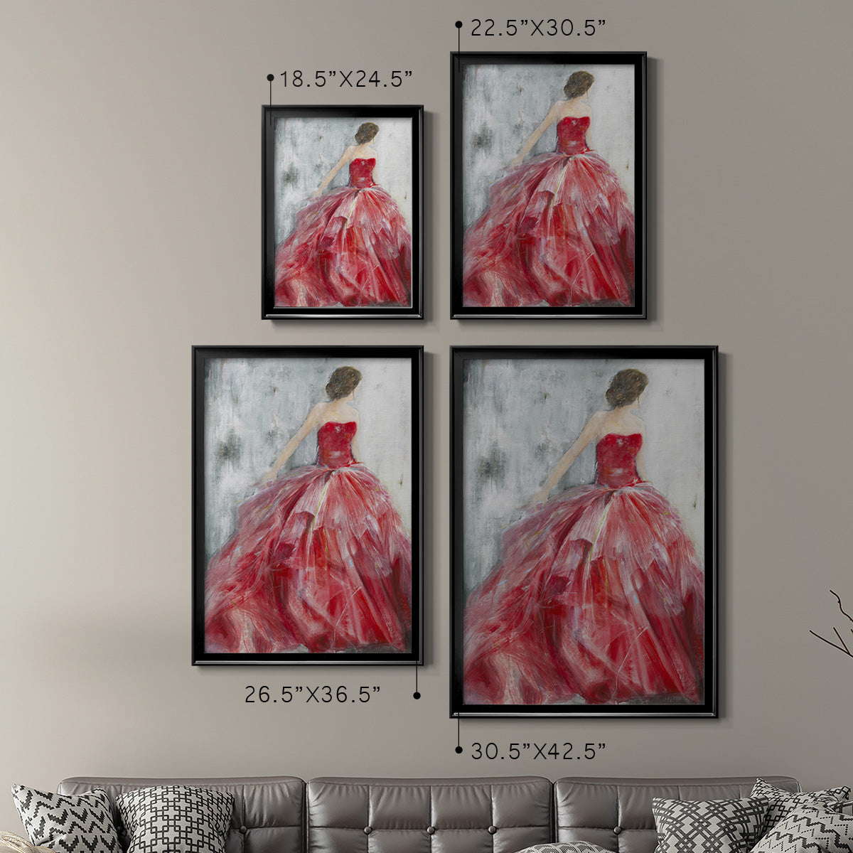 Redowa - Modern Framed Canvas Print