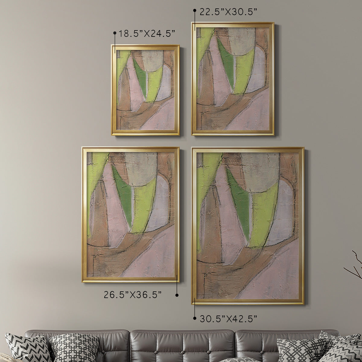Many Layers I - Modern Framed Canvas Print