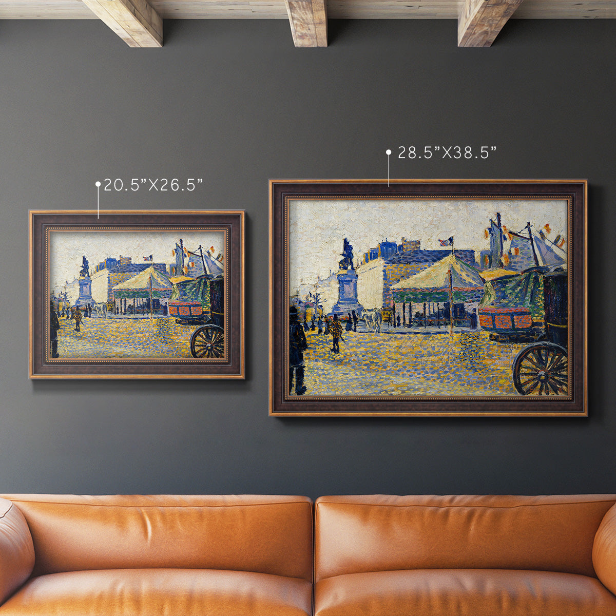 Place de Clichy - Ornate Framed Canvas Print