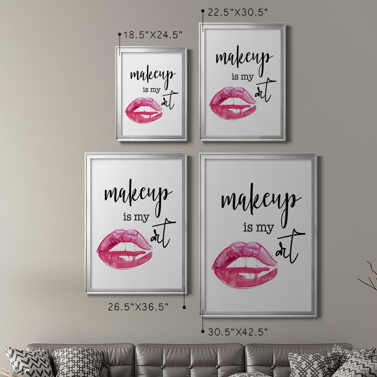 Makeup is My Art - Modern Framed Canvas Print