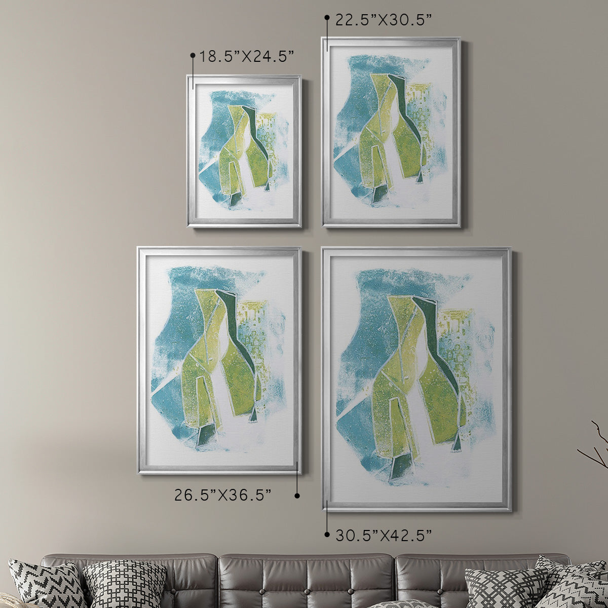 Jubilee Jugs III - Modern Framed Canvas Print