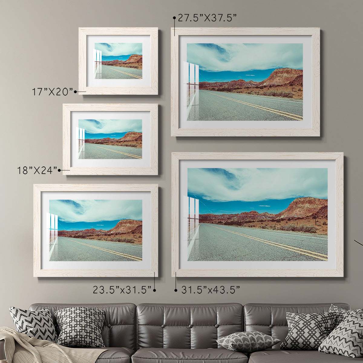New Mexico Drive I - Barnwood Framed Art Print