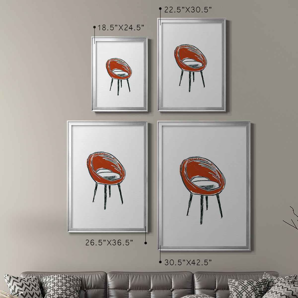 Take a Seat V - Modern Framed Canvas Print