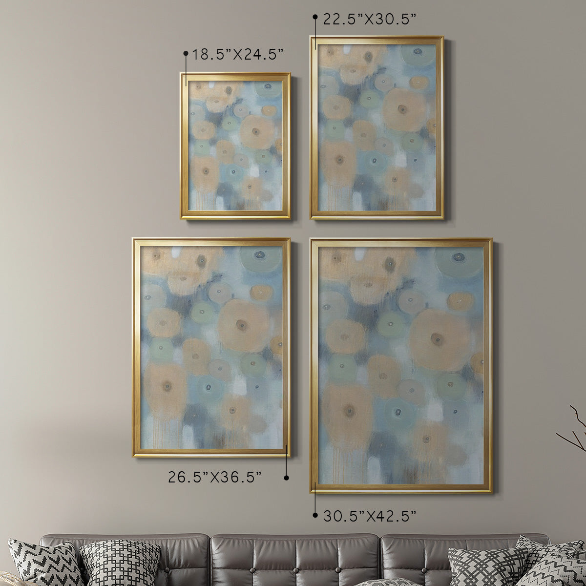 Spinning Wheels I - Modern Framed Canvas Print