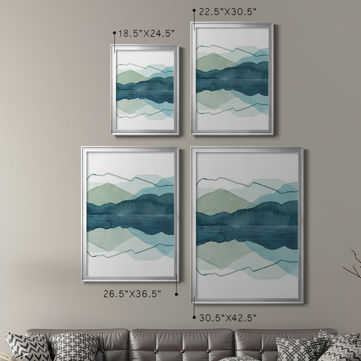 Icicle Range II - Modern Framed Canvas Print