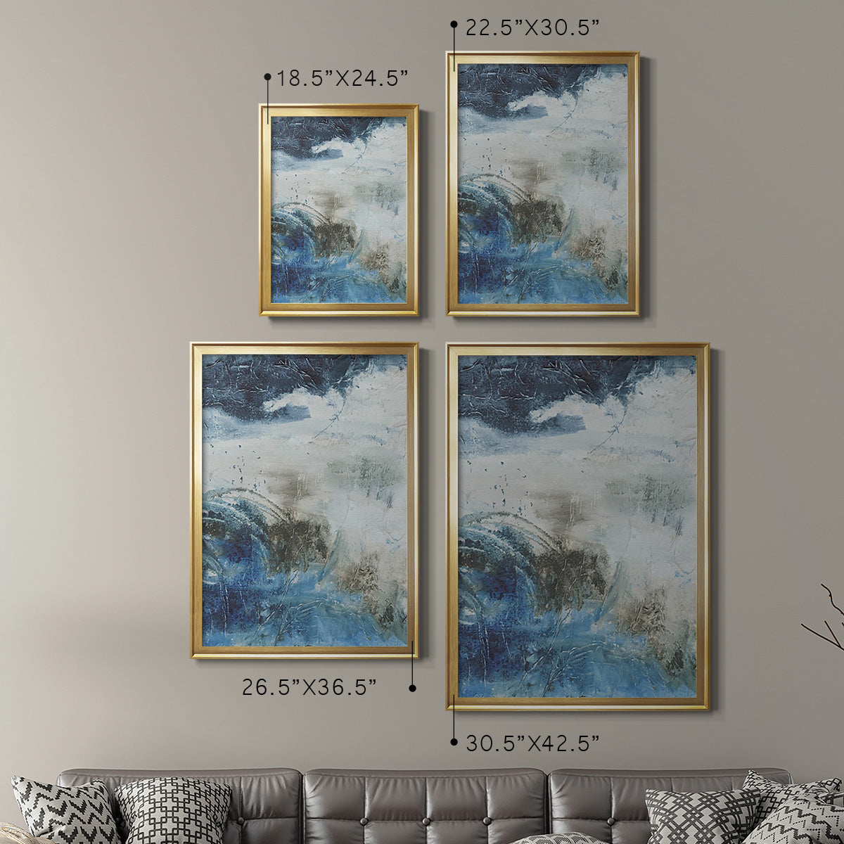 Coastal Seas I - Modern Framed Canvas Print