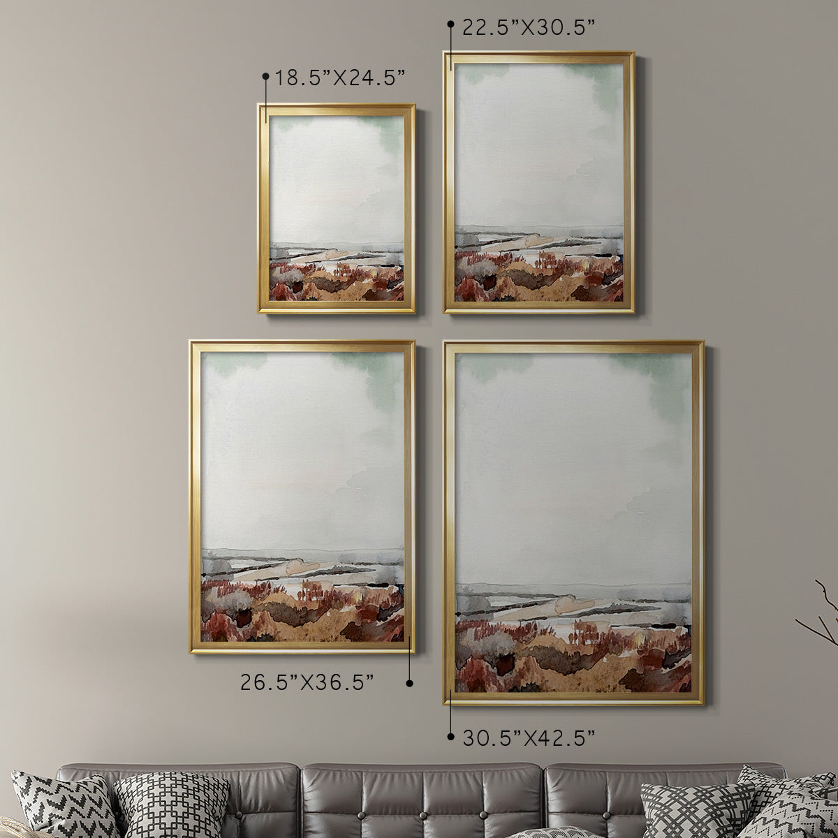 Coastal Inlet Study I - Modern Framed Canvas Print