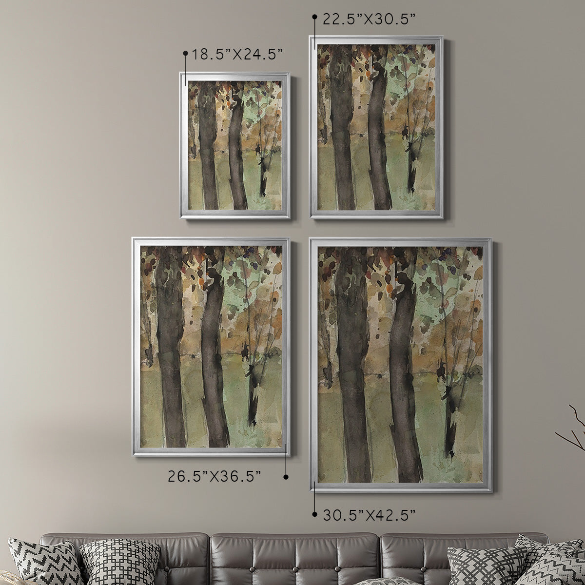 Under the Tree Confetti I - Modern Framed Canvas Print