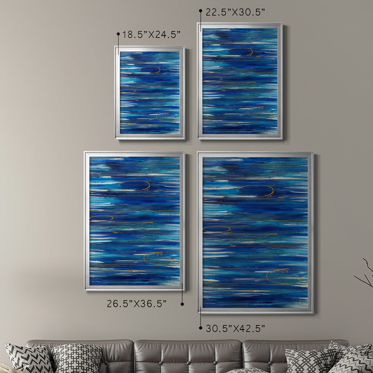 Waterworld - Modern Framed Canvas Print