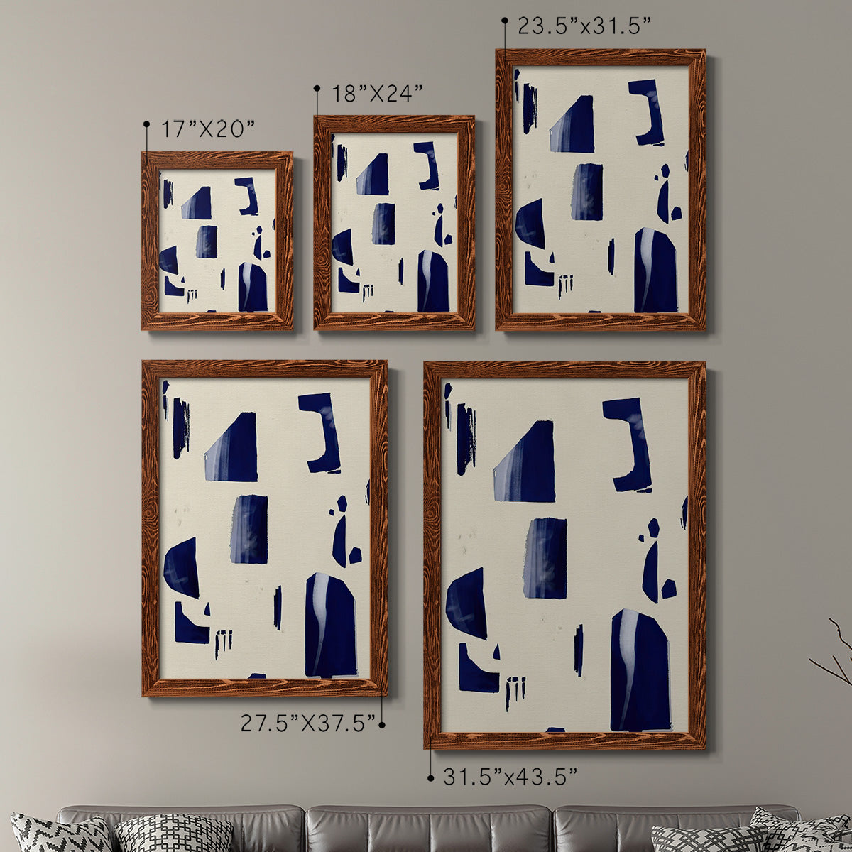 Fragment Abstraction I - Premium Framed Canvas 2 Piece Set - Ready to Hang