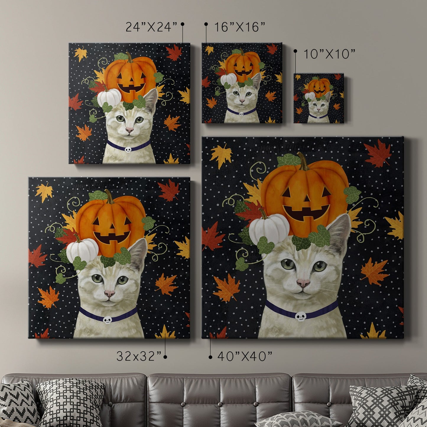 Halloween Cat I-Premium Gallery Wrapped Canvas - Ready to Hang