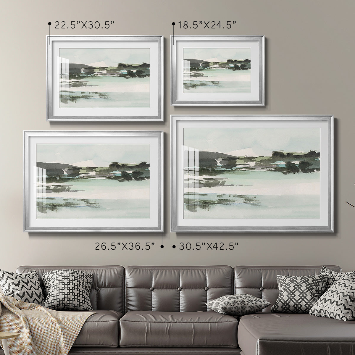 Turquoise Marsh II - Modern Framed Art Print