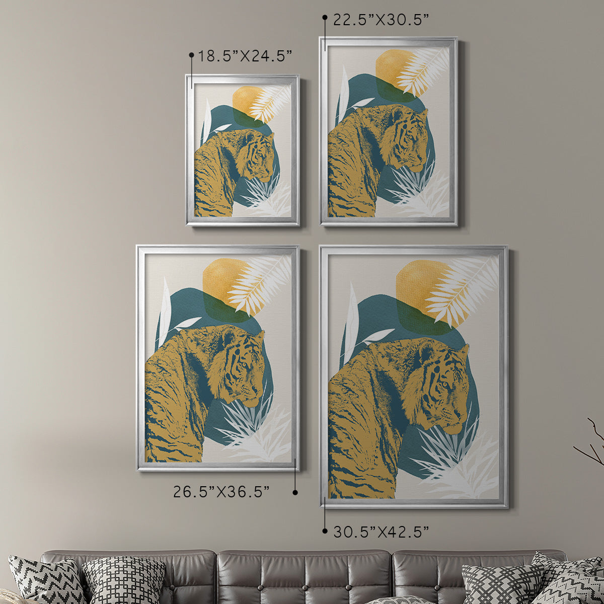 Jungle Cat I - Modern Framed Canvas Print