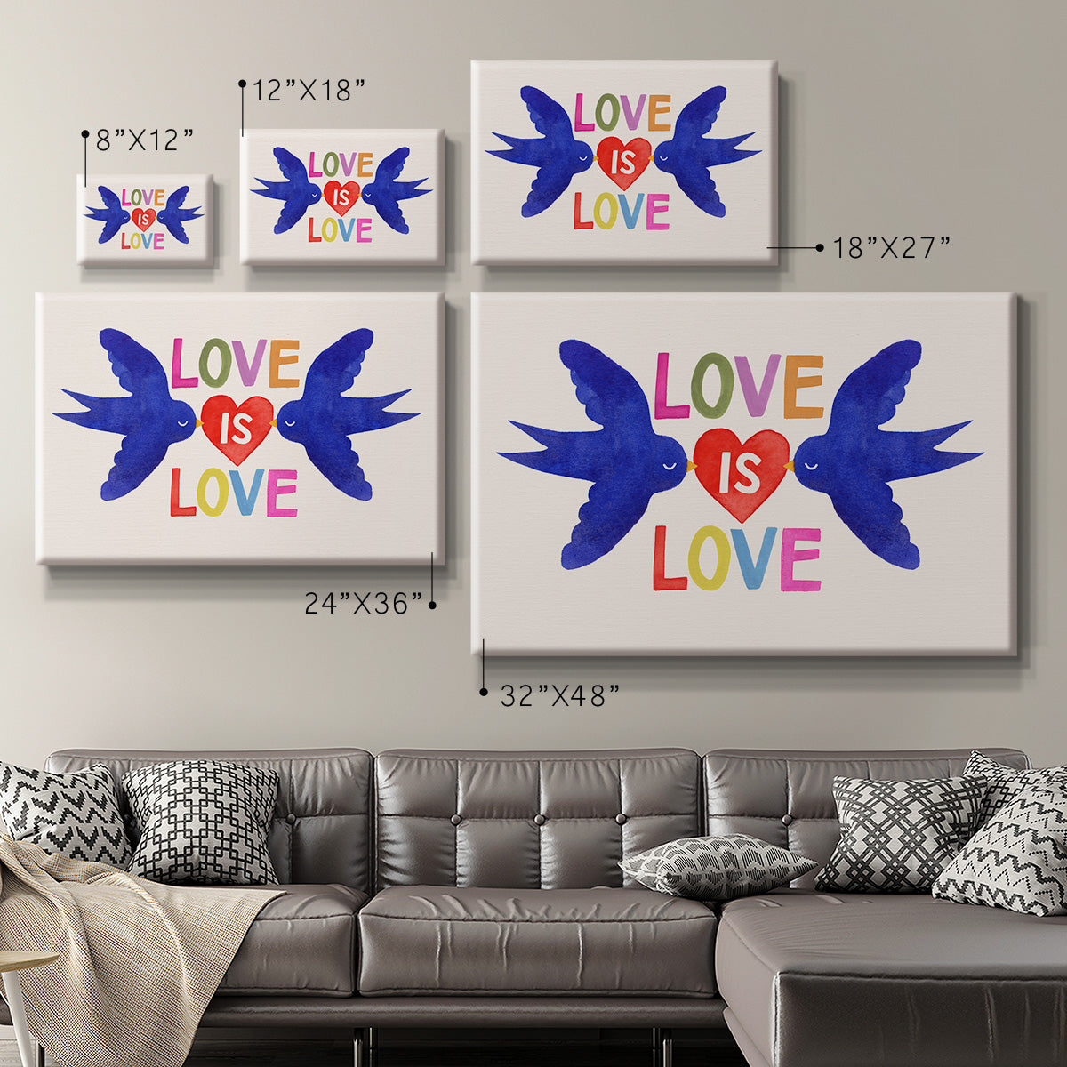 Love Loudly Collection A - Canvas Art Print