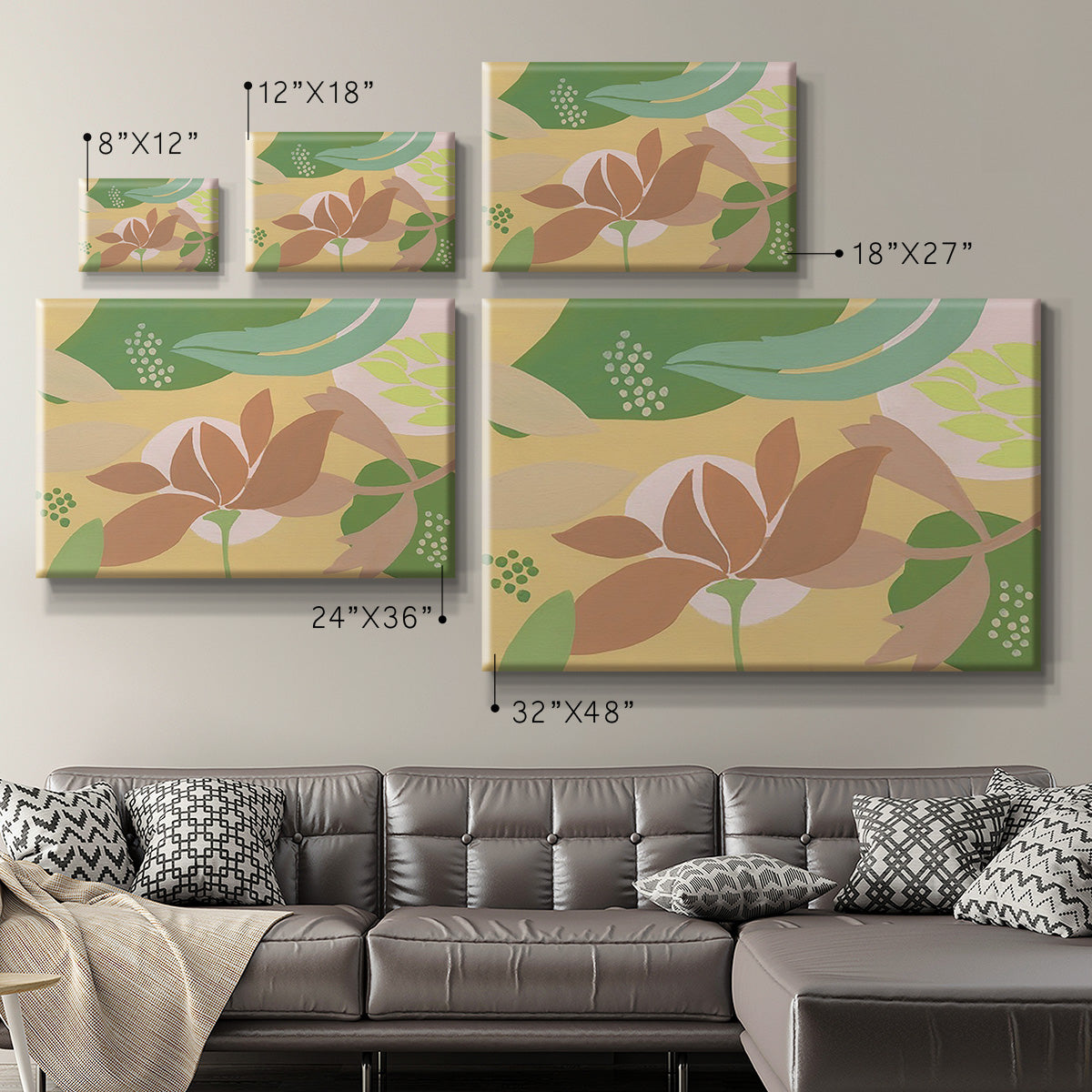 Neutral Blooms I Premium Gallery Wrapped Canvas - Ready to Hang