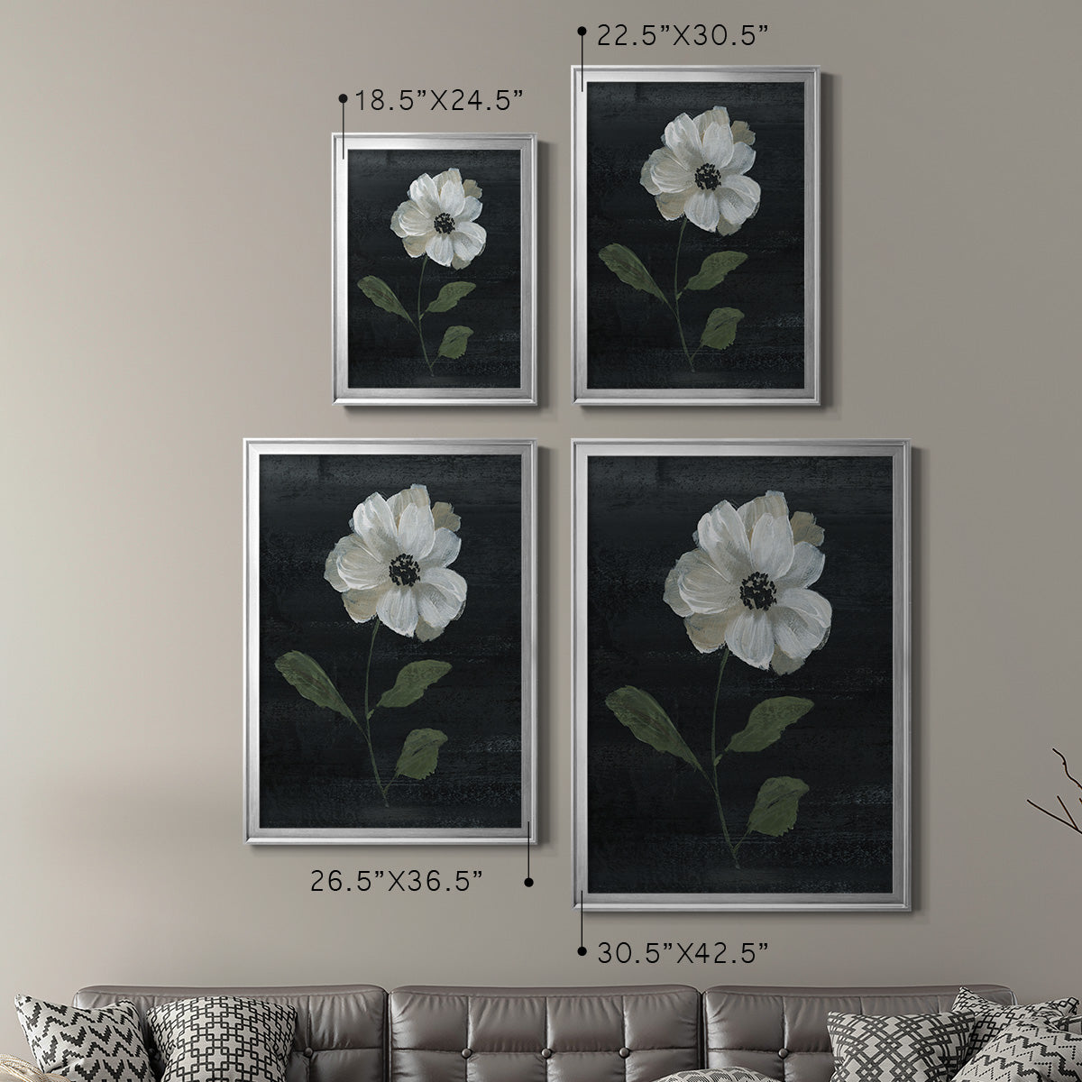 Country Botanical I - Modern Framed Canvas Print