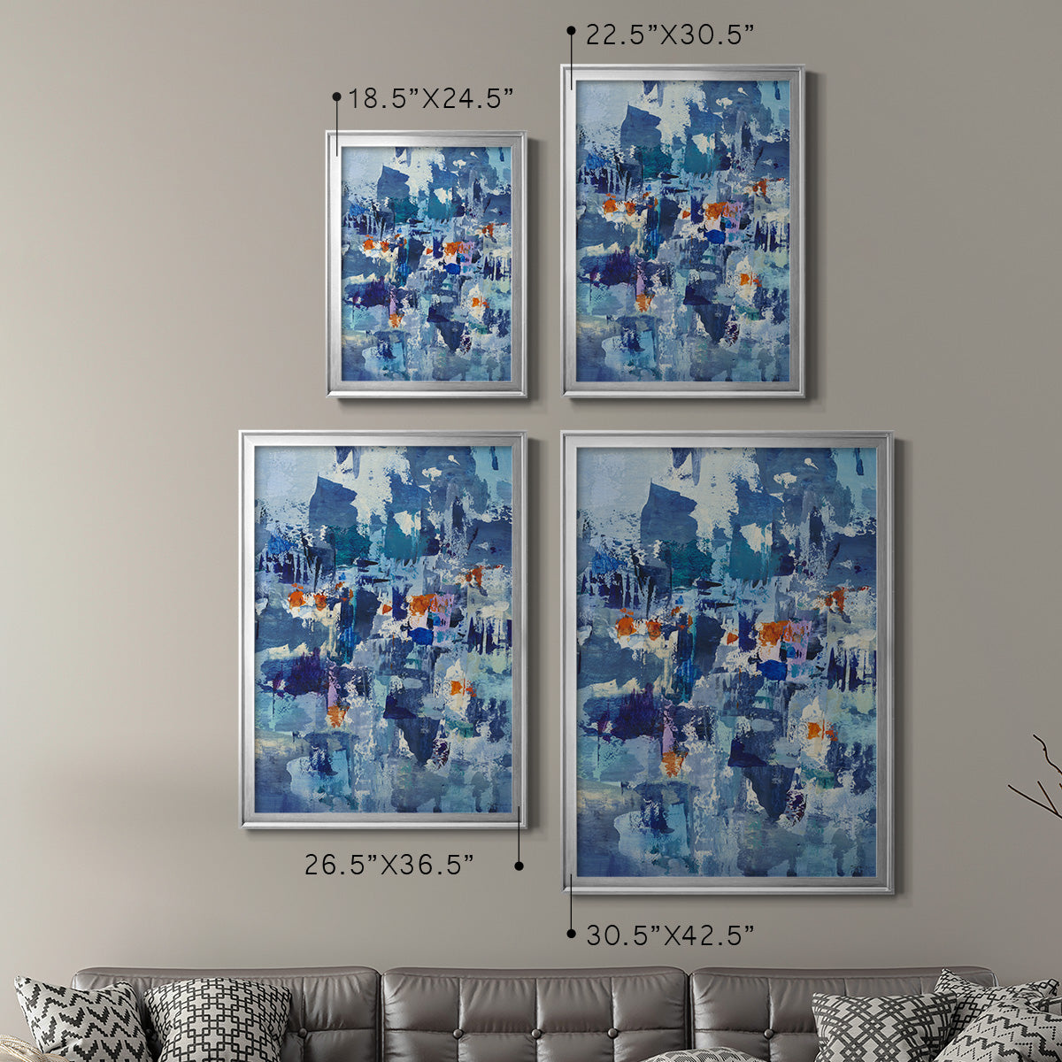 Reticent III - Modern Framed Canvas Print