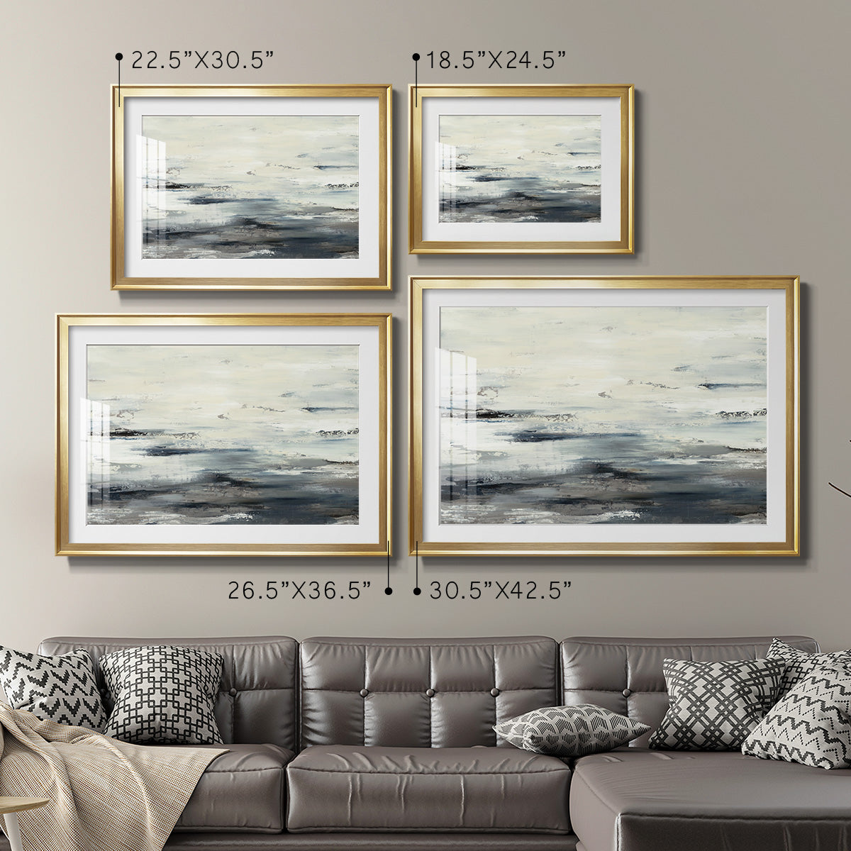 On The Stormy Seas - Modern Framed Art Print
