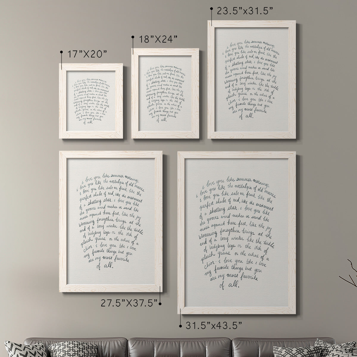 Letter to a Lover I - Premium Framed Canvas 2 Piece Set - Ready to Hang