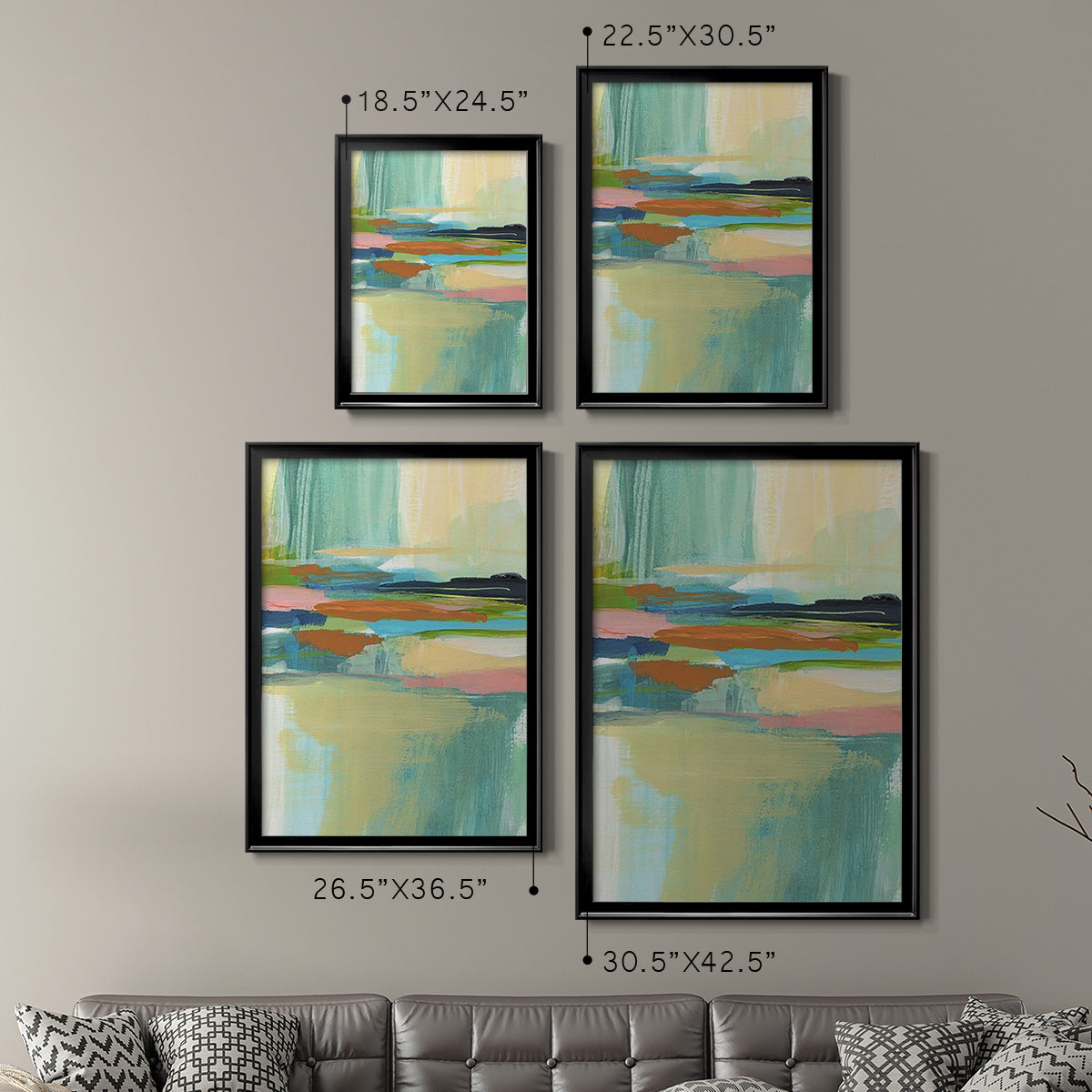 Radiant Horizon I - Modern Framed Canvas Print