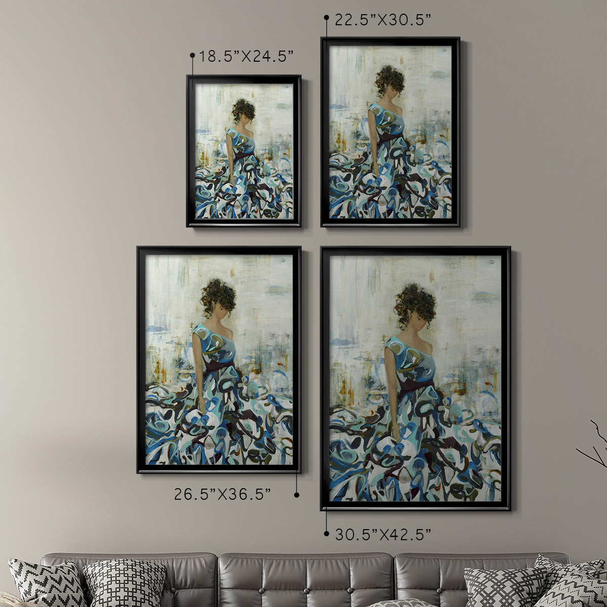 Fluid Beauty - Modern Framed Canvas Print