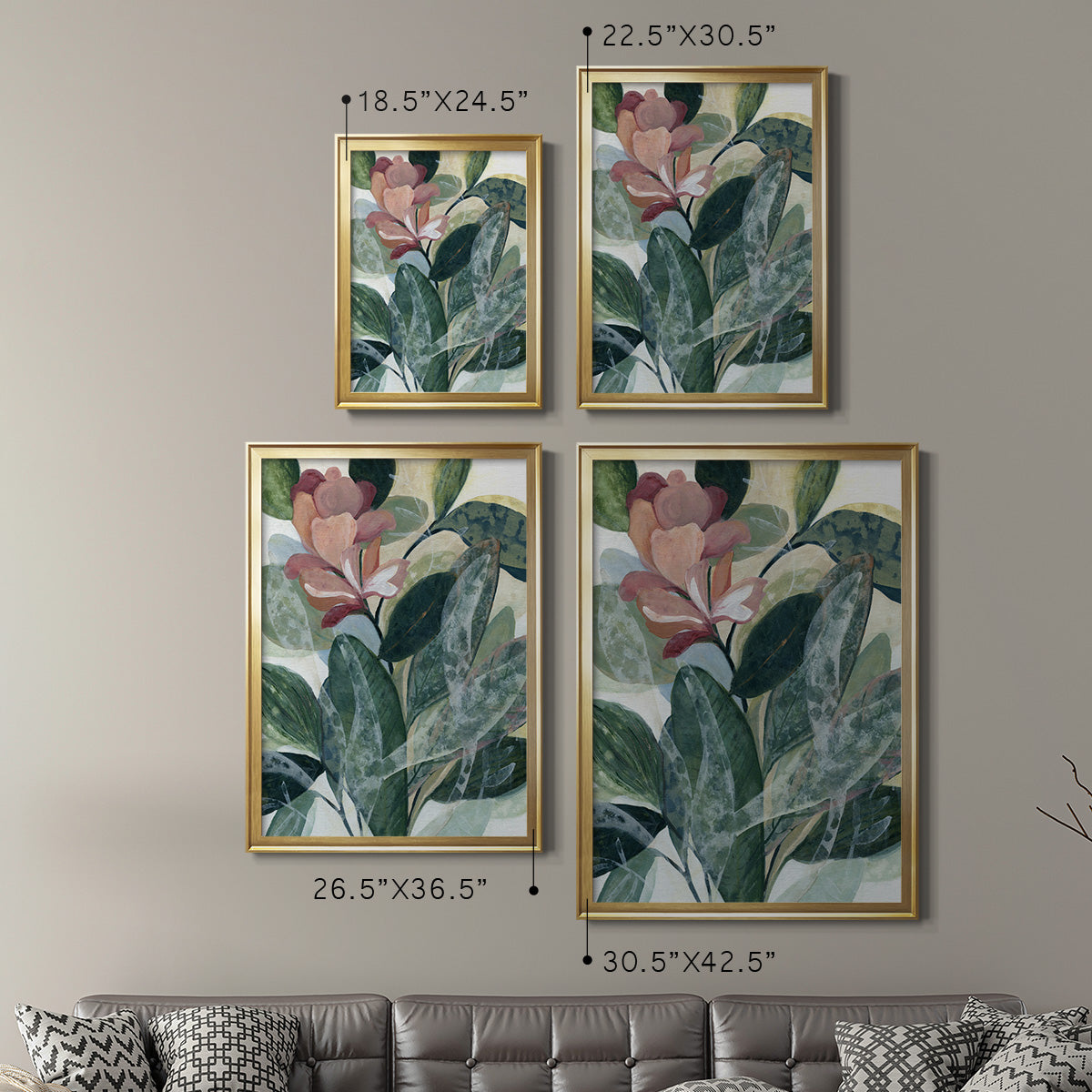 Lush Guardians - Modern Framed Canvas Print