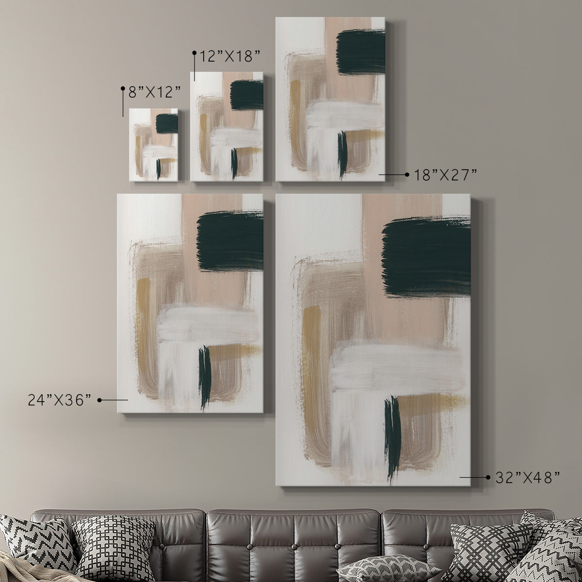 Marble Block Symmetry I Premium Gallery Wrapped Canvas - Ready to Hang